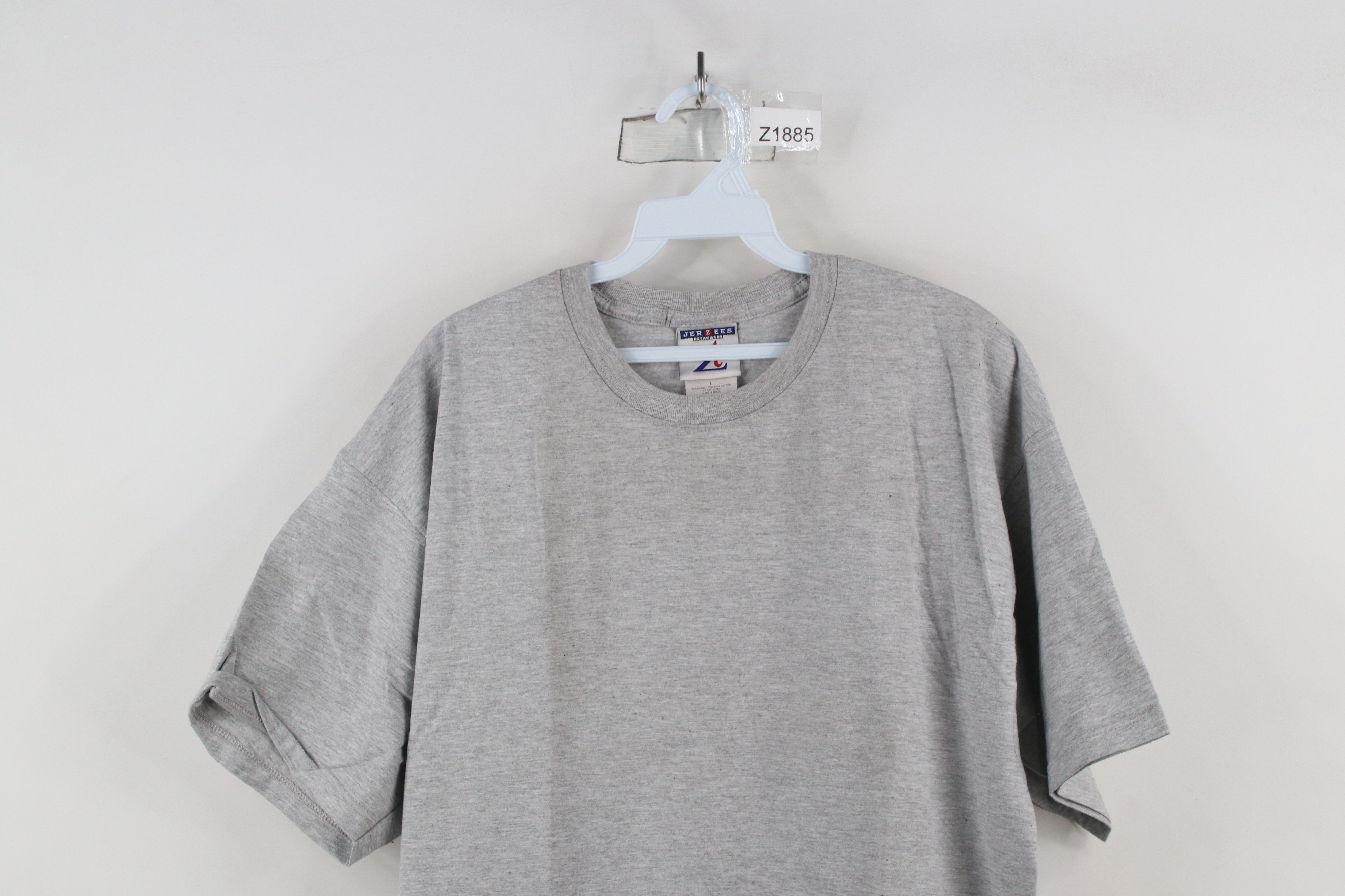Vintage Vintage 90s Streetwear Blank Heavyweight Cotton T-Shirt Gray Size US L / EU 52-54 / 3 - 2 Thumbnail
