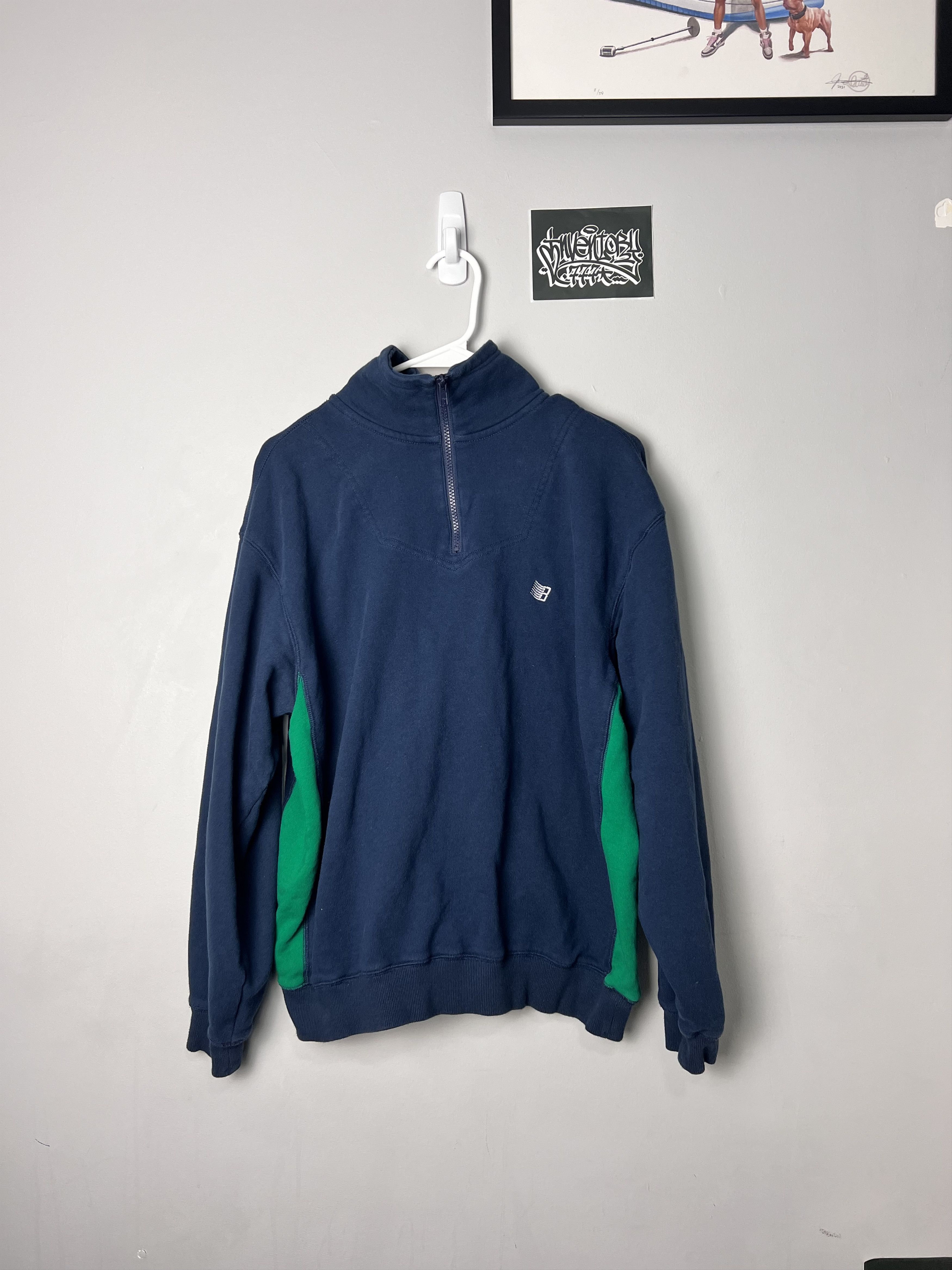 image of Bronze 56K Bronze56K - Quarter Zip in Bleu, Men's (Size Medium)
