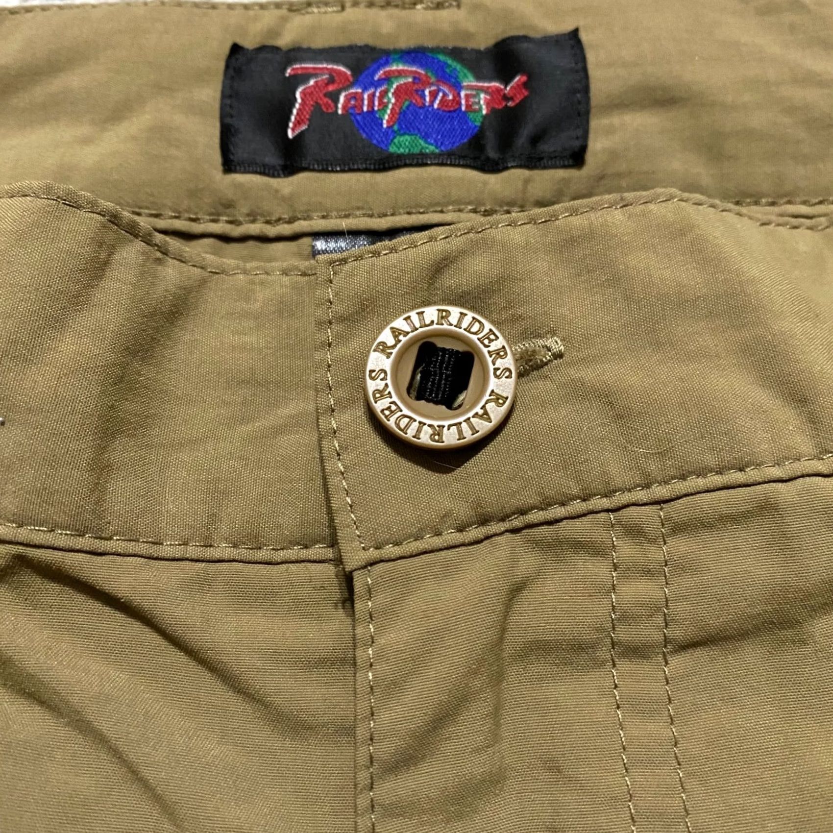 Vintage Riders Cargo Pants Mens Small Beige Straight Outdoor Hiking Pant Regular Inseam 28in Nylon Pocketed Front Flat Front Front Pocket Cargo Size US 29 - 4 Thumbnail