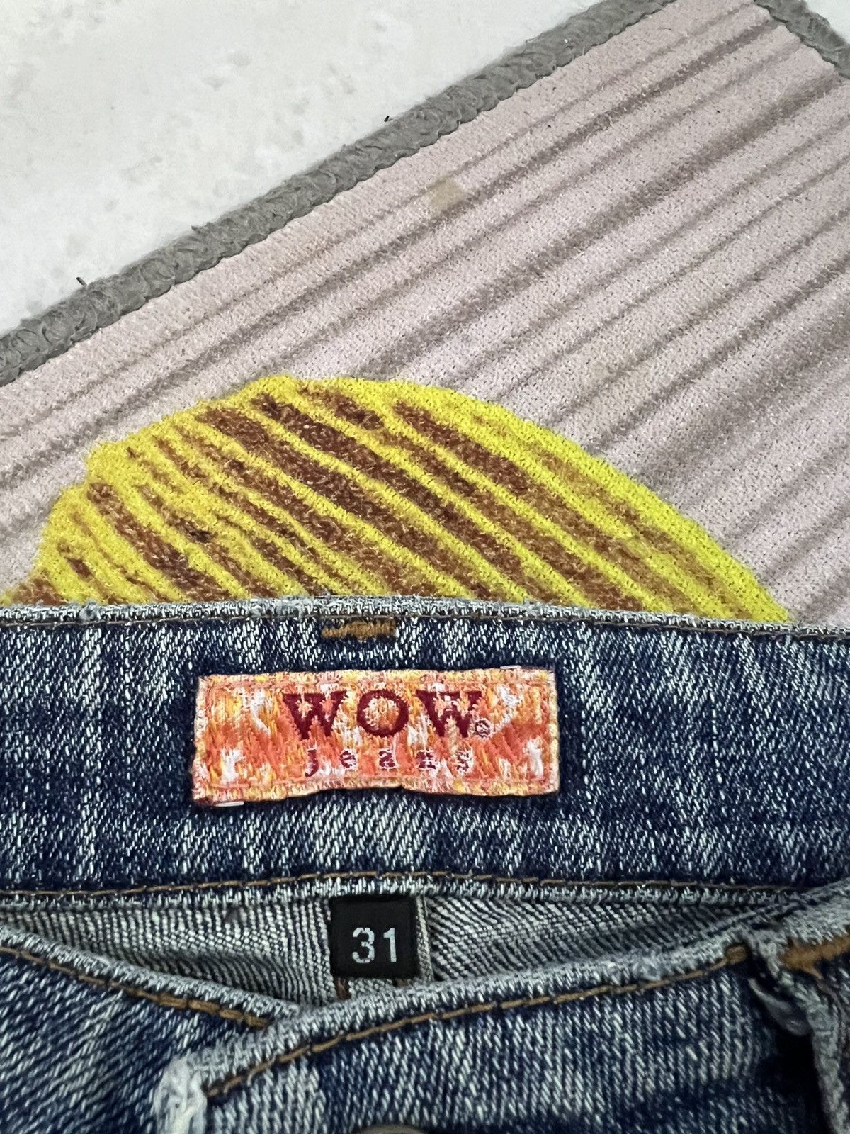 If Six Was Nine × Japanese Brand WOW JEANS FLARE MADE IN JAPAN VERY NICE Size US 27 - 7 Thumbnail
