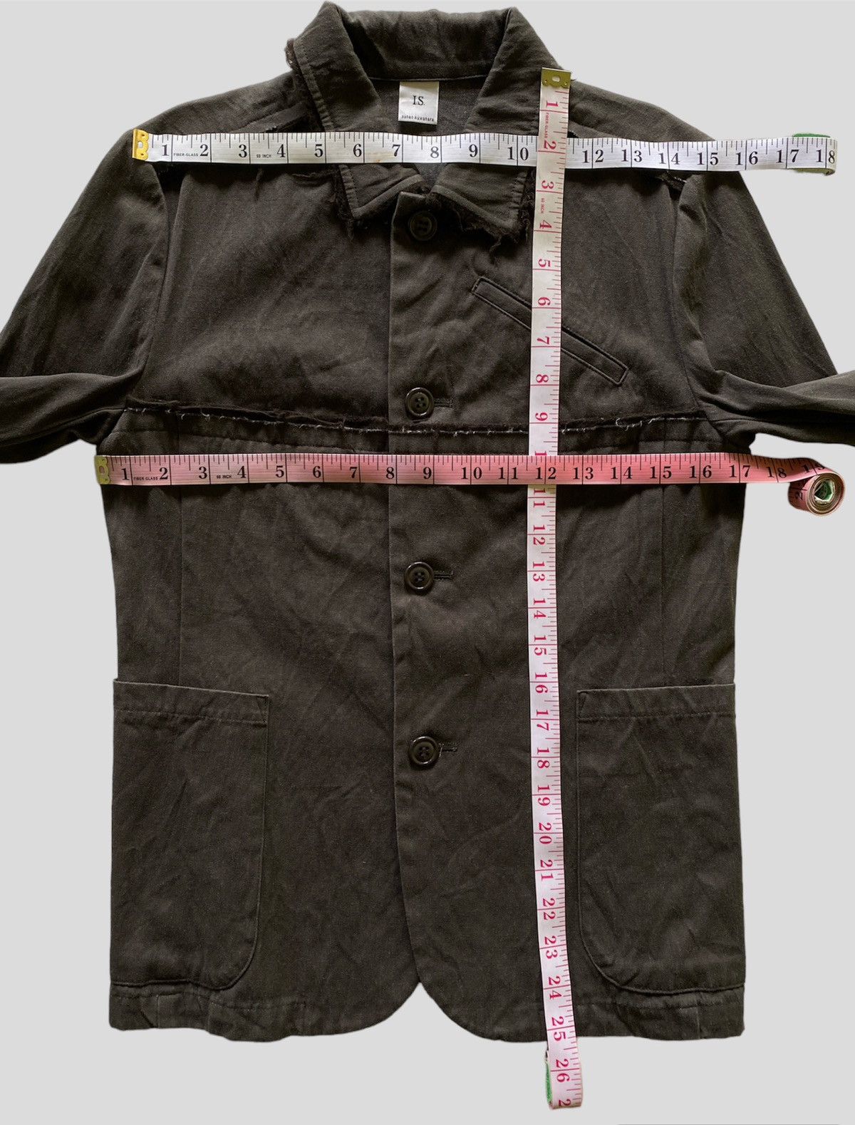 Issey Miyake AW1991 I.S. SunaoKuwahara Raw Cuts Khakis Jacket Size M / US 6-8 / IT 42-44 - 4 Thumbnail