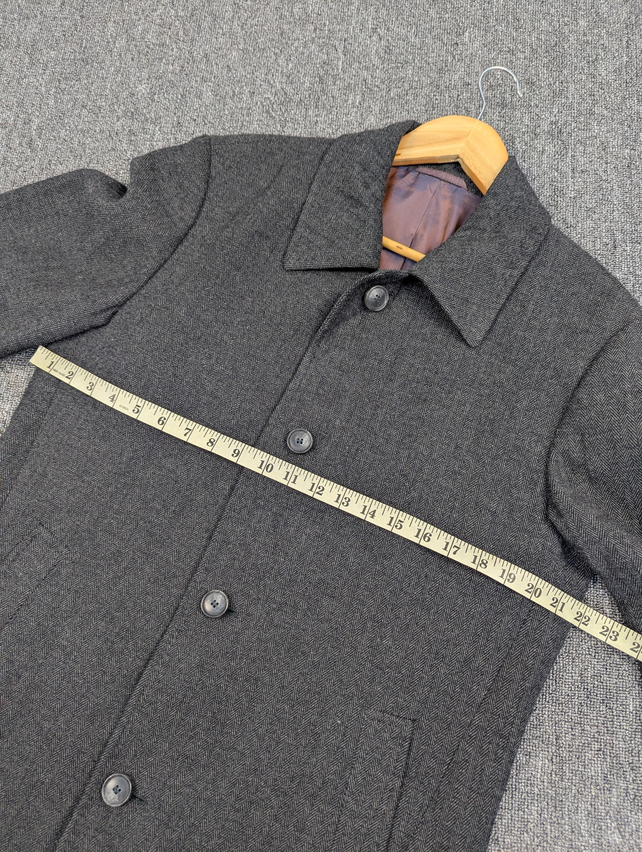 Hugo Boss Boss By Hugo Boss Herringbone Wool Long Coat Jacket Size US M / EU 48-50 / 2 - 14 Thumbnail