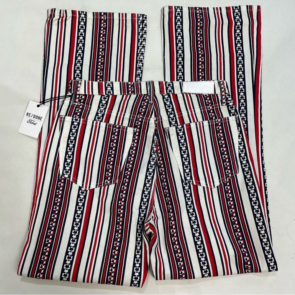 RE/DONE NWT New $395 Re/Done Ford 70s Bootcut High Rise Waist Star Size 29" - 5 Thumbnail