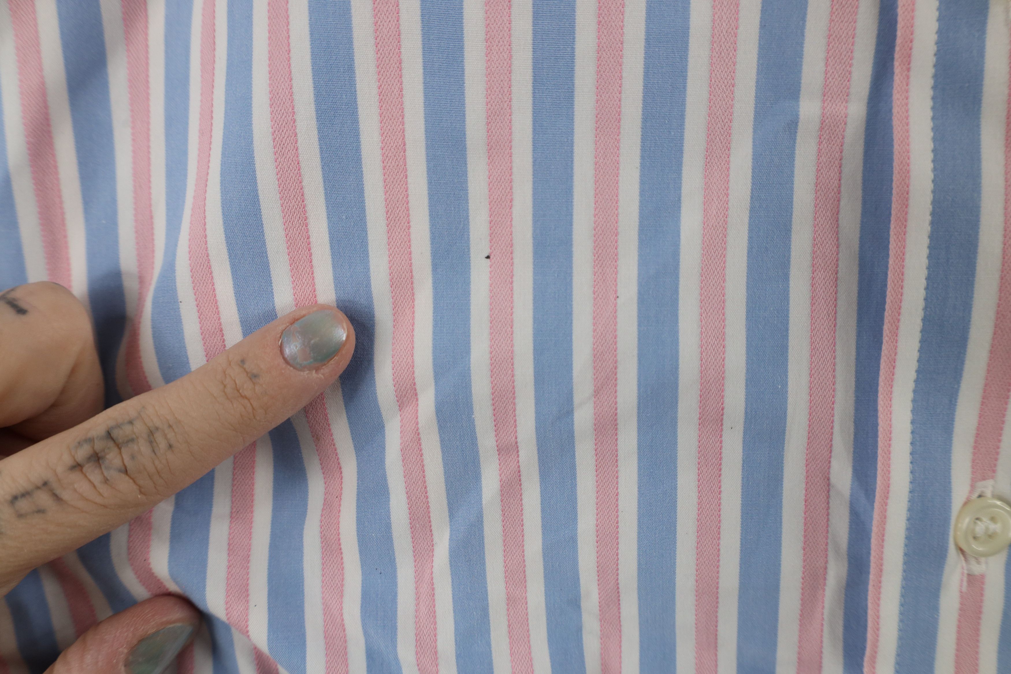 J.McLaughlin × Vintage Vtg 90s J McLaughlin Block Cotton Oxford Button Down Shirt Size US XL / EU 56 / 4 - 4 Thumbnail