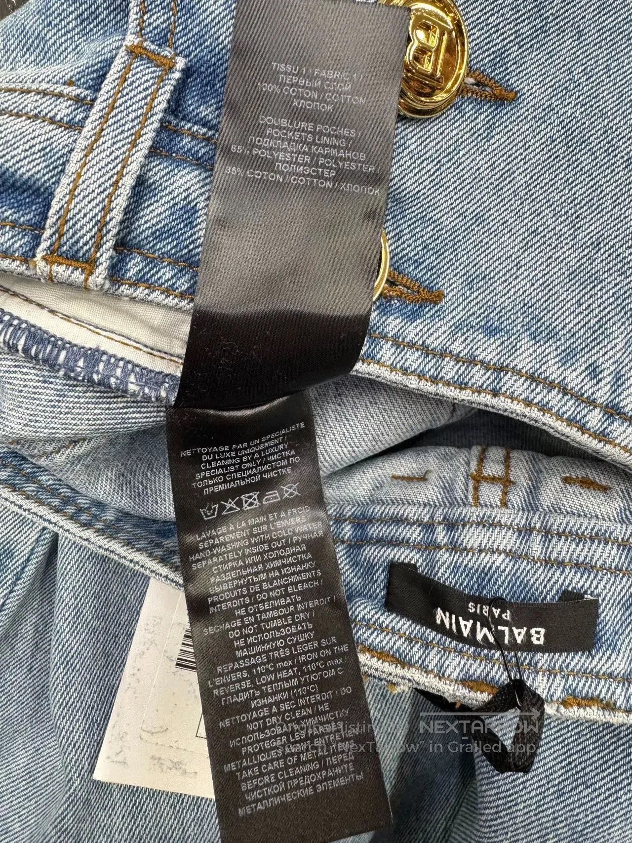 Balmain Balmain Women's Flared Denim Jeans. Size 37" - 8 Thumbnail