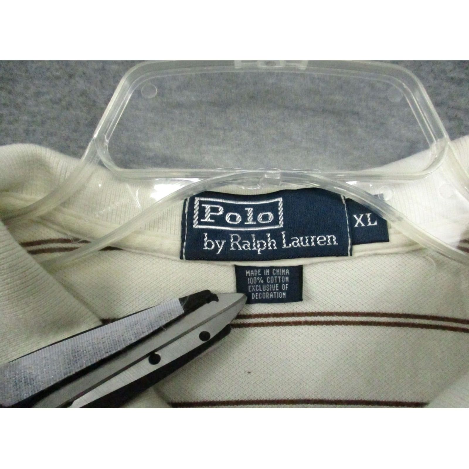 Polo Ralph Lauren Polo Ralph Lauren Shirt XL Men White Stripe Short Sleeve Green Pony Size US XL / EU 56 / 4 - 4 Thumbnail