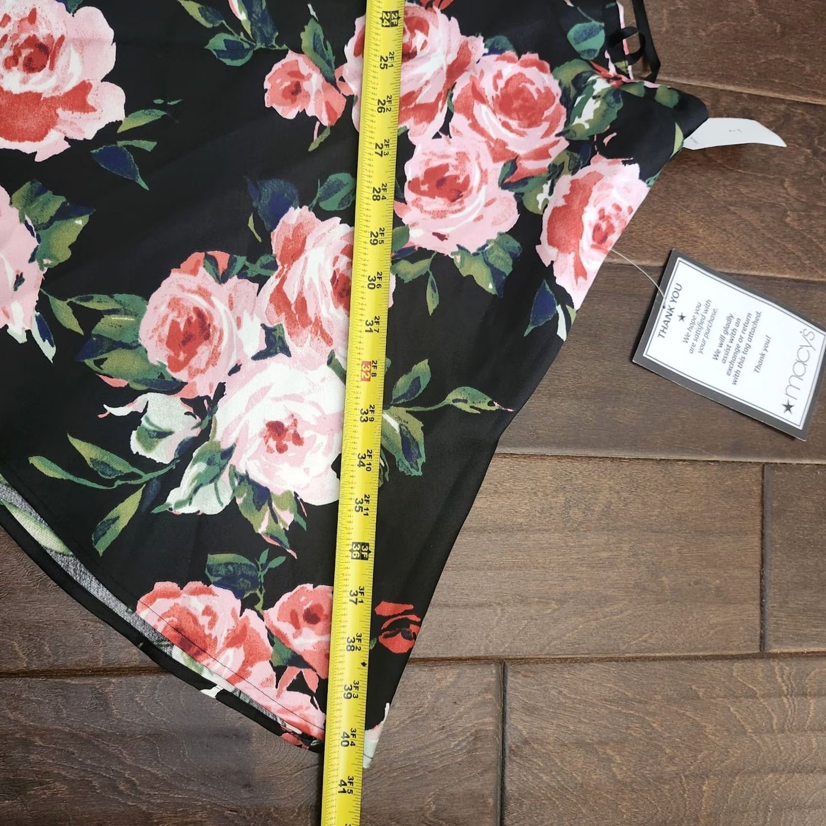Vintage VINTAGE? City Studio ROSE Black Rose Floral Party Dress Skirt - Size 7 Size 28" / US 6 / IT 42 - 7 Thumbnail