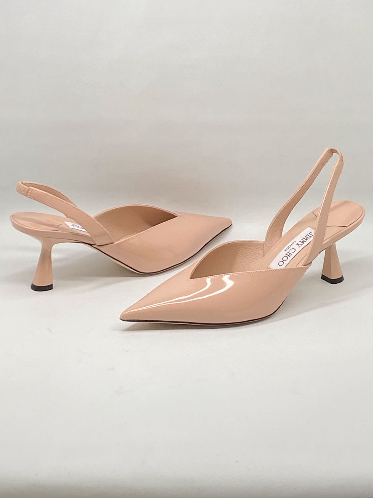 Jimmy Choo Jimmy Choo Maryanne SB 65 Leather Heels size 36.5 Size US 6.5 / IT 36.5 - 5 Thumbnail