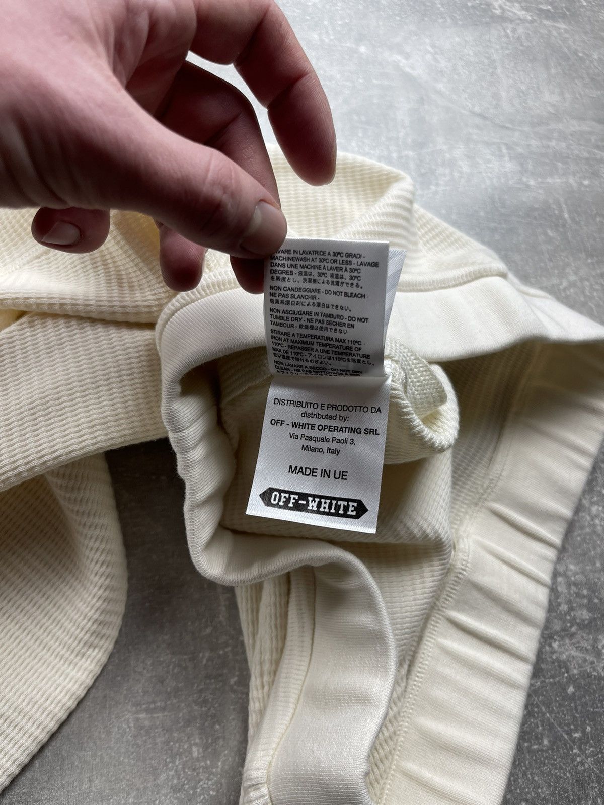 Off-White Off White Ribbed Cotton Thermal Long Johns Ivory Size L Size US 36 / EU 52 - 11 Thumbnail