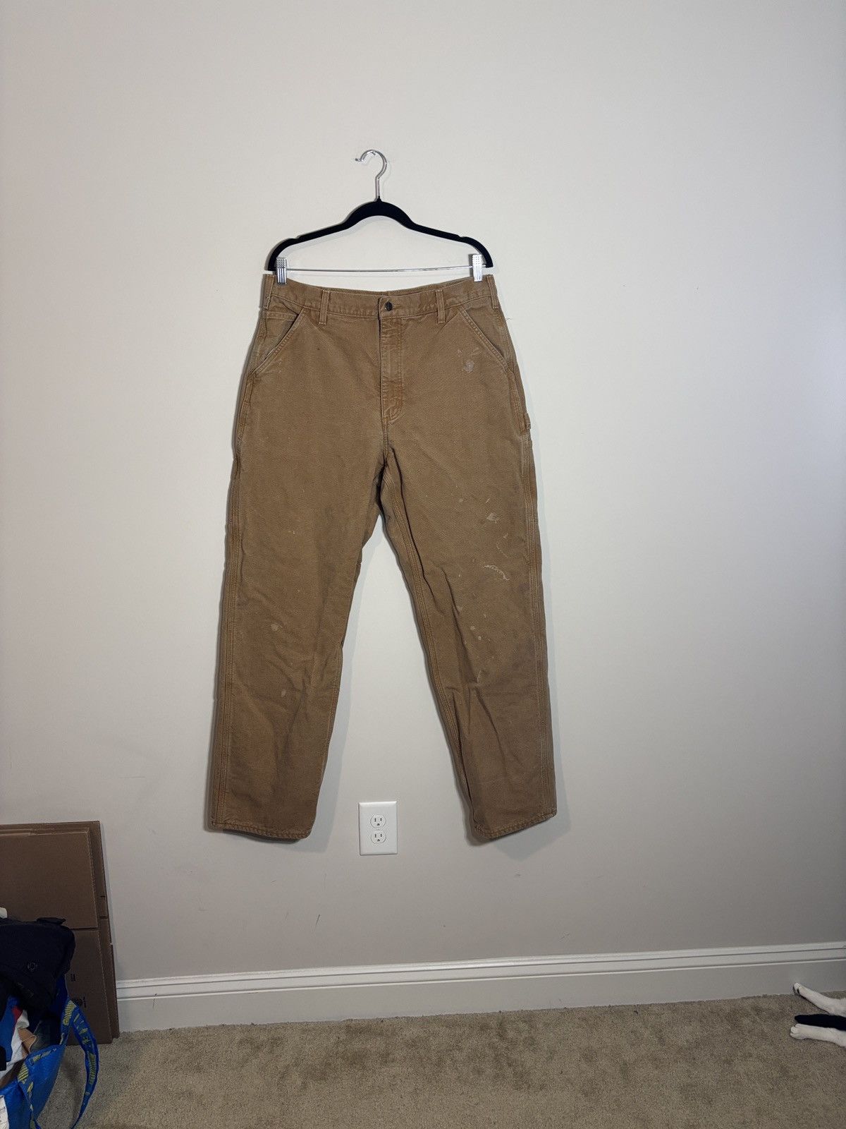 Carhartt Vintage Carhartt B111 BRN Carpenter Work Pants Flannel 34x33 Size US 34 / EU 50 - 2 Thumbnail