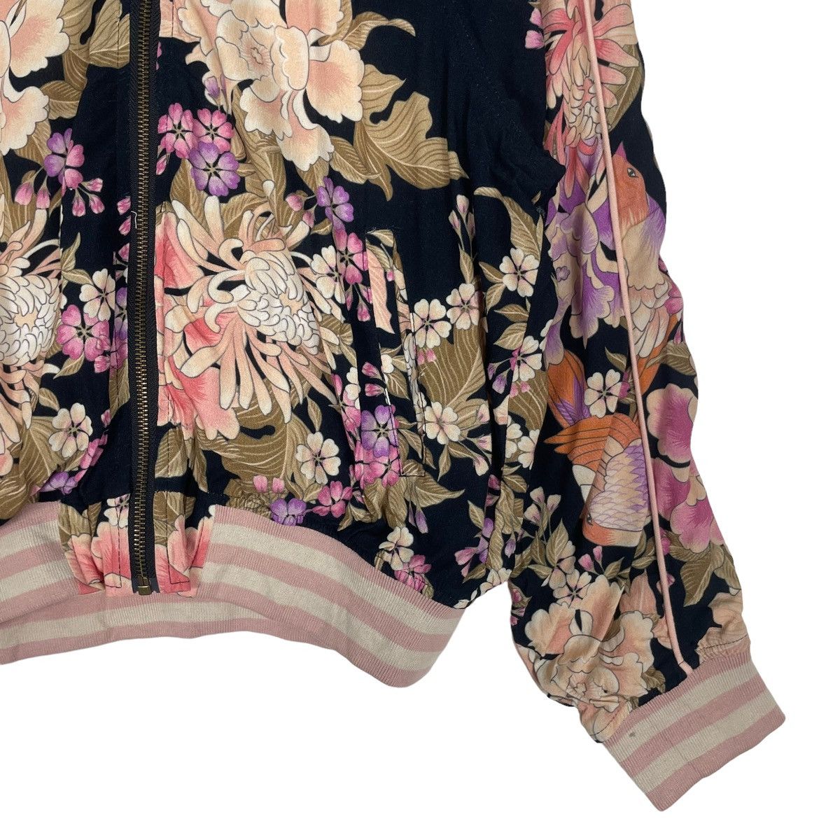 Japanese Brand 💥SUKAJAN SAKURA FLORAL REVERSIBLE ZIPPER JACKET Size M / US 6-8 / IT 42-44 - 5 Thumbnail