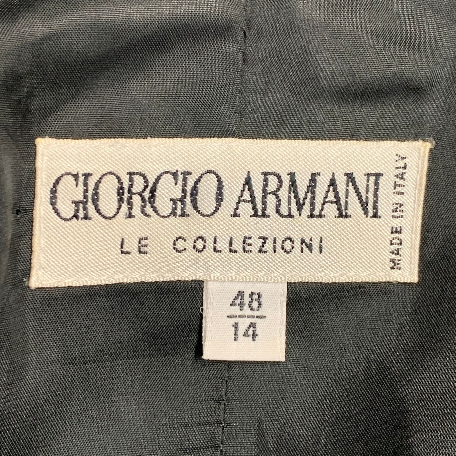 Giorgio Armani Size 14 Black Wool Single Breasted Jacket Blazer Size XL / US 12-14 / IT 48-50 - 6 Thumbnail