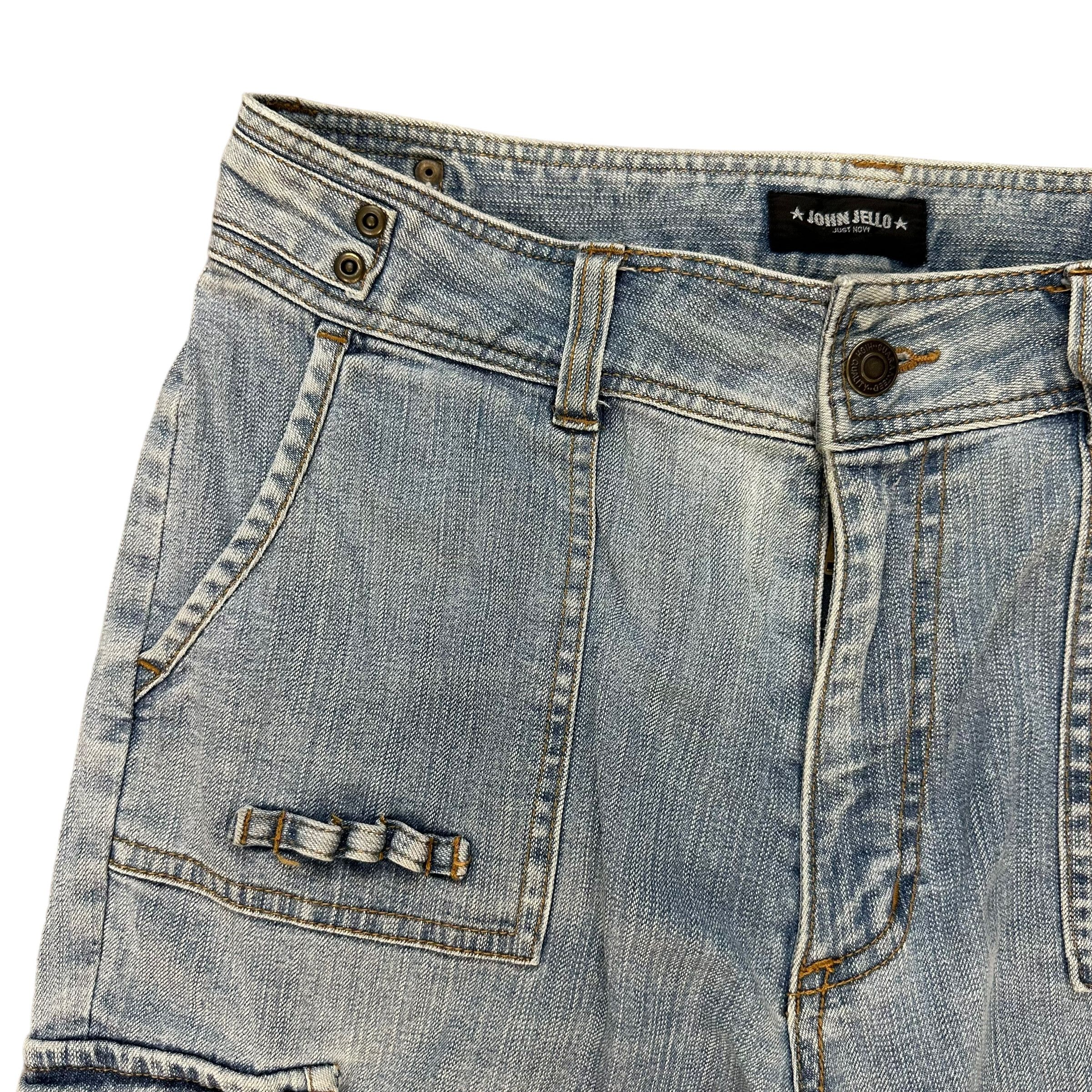 Japanese Brand JOHN JELLO 3 QUARTER WASHED CARGO DENIM PANT #8896-035 Size US 31 - 3 Thumbnail