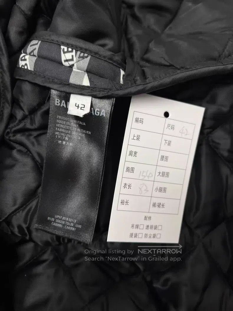 Balenciaga Balenciaga Logo print all-over lightweight down jacket Size US XS / EU 42 / 0 - 4 Thumbnail