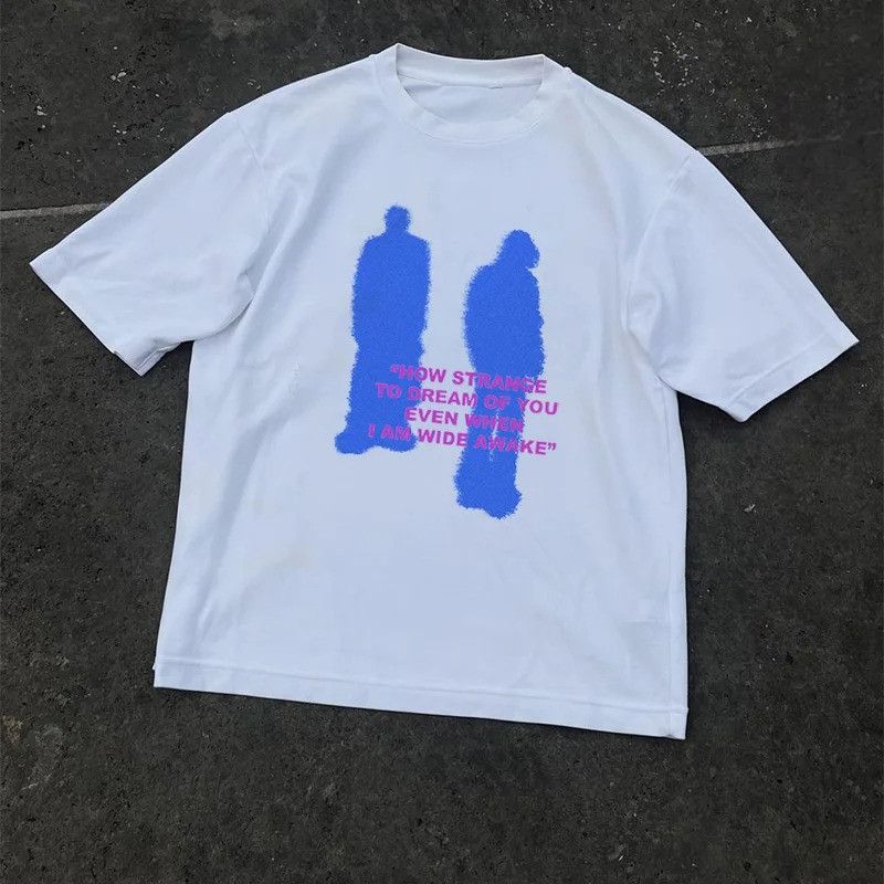 Designer × Vintage Oversized Men’s Cotton T-Shirt Shadow Harajuku Streetwear Size US L / EU 52-54 / 3 - 1 Thumbnail