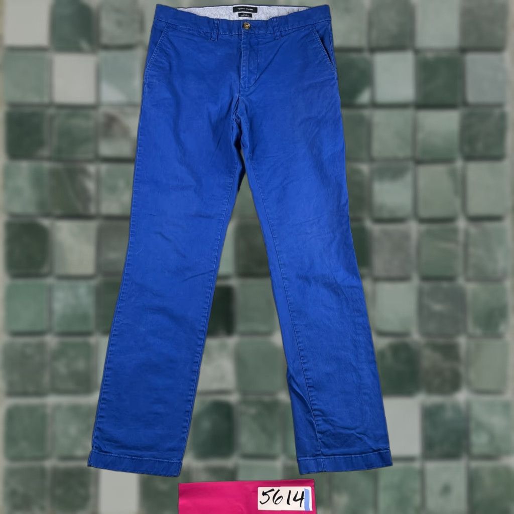 Tommy Hilfiger Tommy Hilfiger Chino Pants Slim Fit 34x34 Blue Casual Mens Size US 34 / EU 50 - 1 Thumbnail