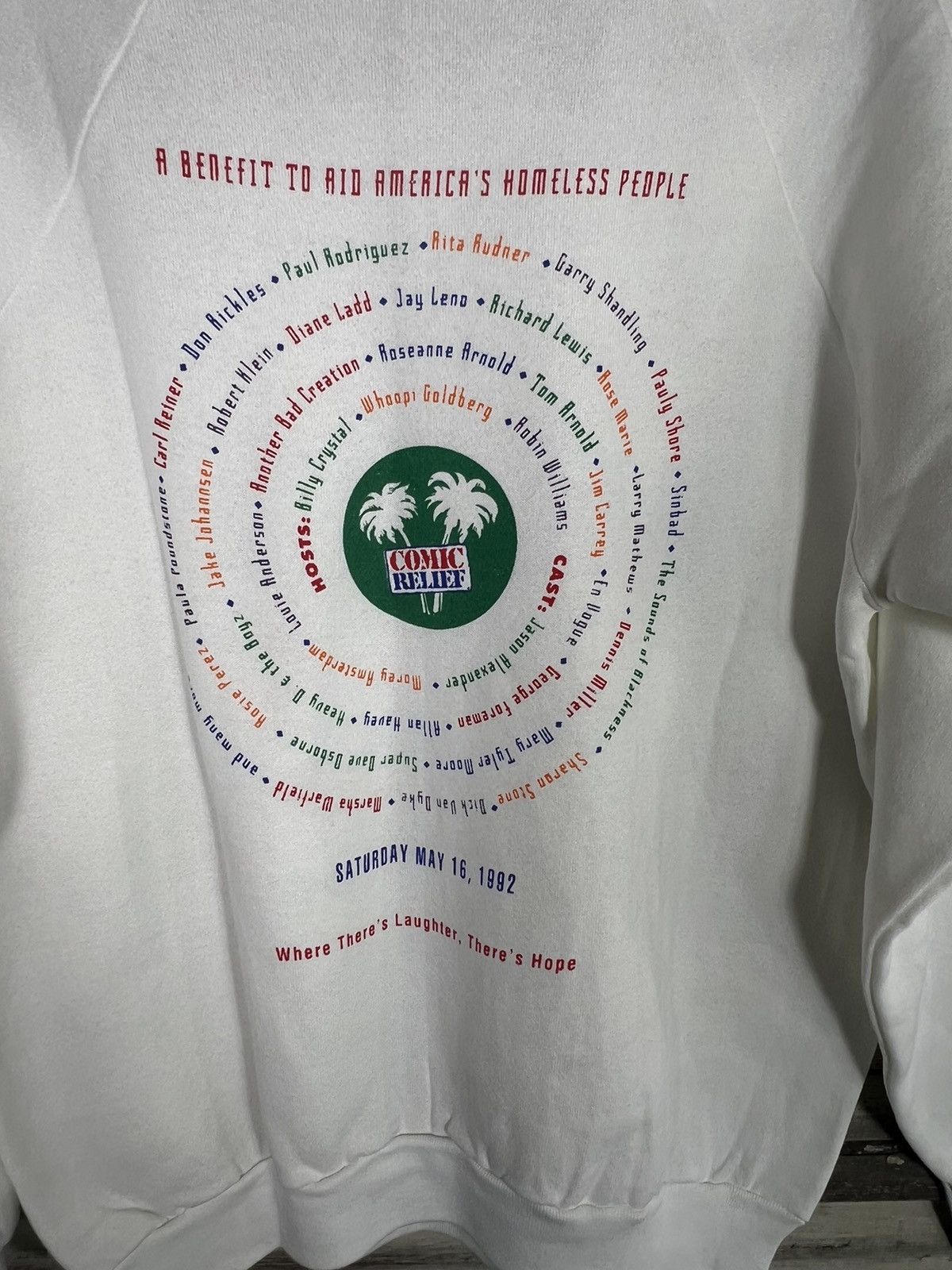 Fruit Of The Loom × Vintage Vintage Comic Relief Sweatshirt Size US L / EU 52-54 / 3 - 6 Thumbnail