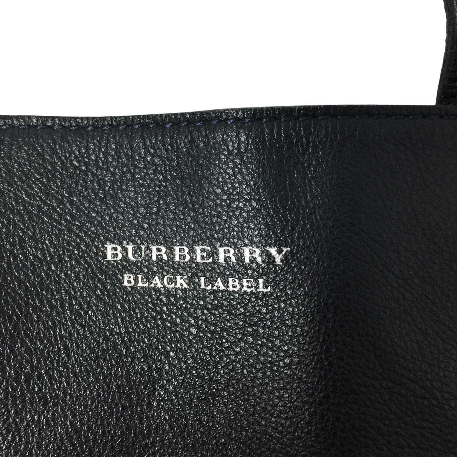 Burberry Burberry Black Label Reversible Black Leather Tote w Pouch Size ONE SIZE - 4 Thumbnail