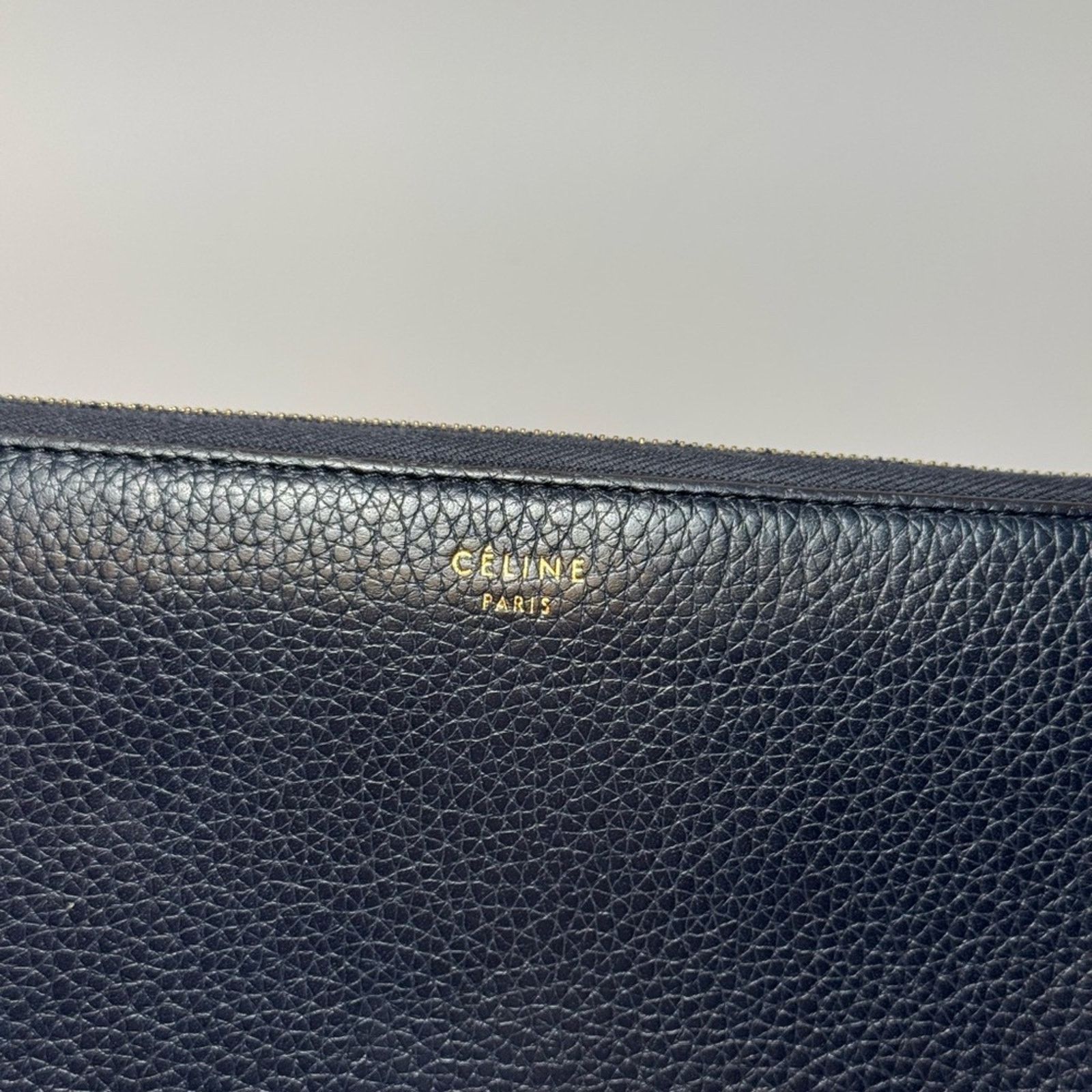 Celine Céline Continental Black Pebbled Leather Zip Wallet Italian Size ONE SIZE - 6 Thumbnail
