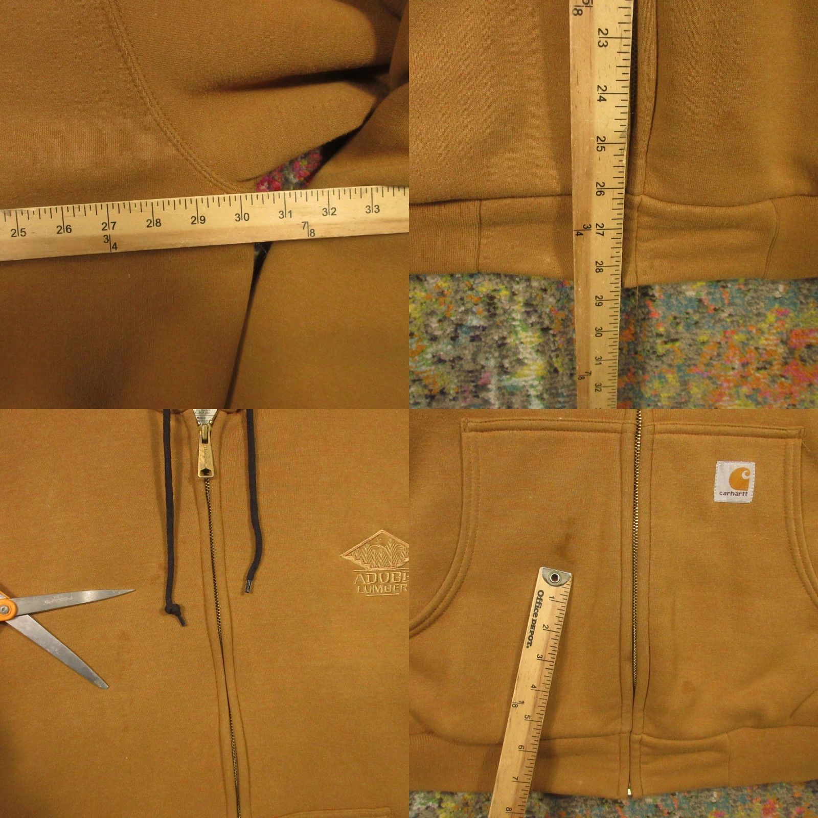 Carhartt VINTAGE Carhartt Hoodie Mens 2XL Full Zip Lined Heavyweight Brown Jersey Logo Workwear 80s 90s Construction Mens Size US XXL / EU 58 / 5 - 8 Thumbnail