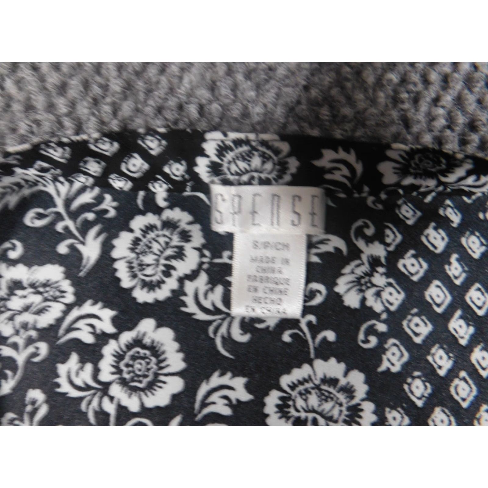 Vintage Spense Womens Blouse S Black Floral Tunic Button-Up Sleeveless Round Neck Pullover Casual Regular Polyester Down Button-Up Style Tunic Womens Size S / US 4 / IT 40 - 5 Thumbnail