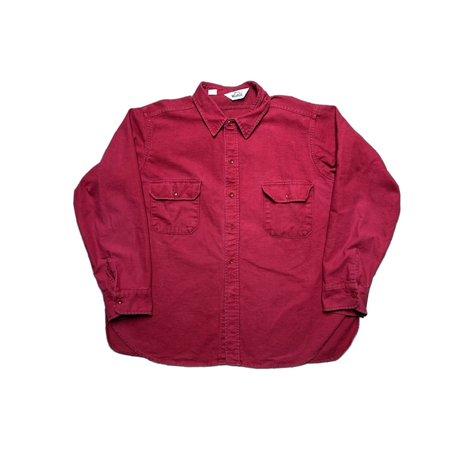 Vintage VINTAGE Woolrich Shirt Button-Up Long Sleeve Red XL Men Size US XL / EU 56 / 4 - 1 Thumbnail
