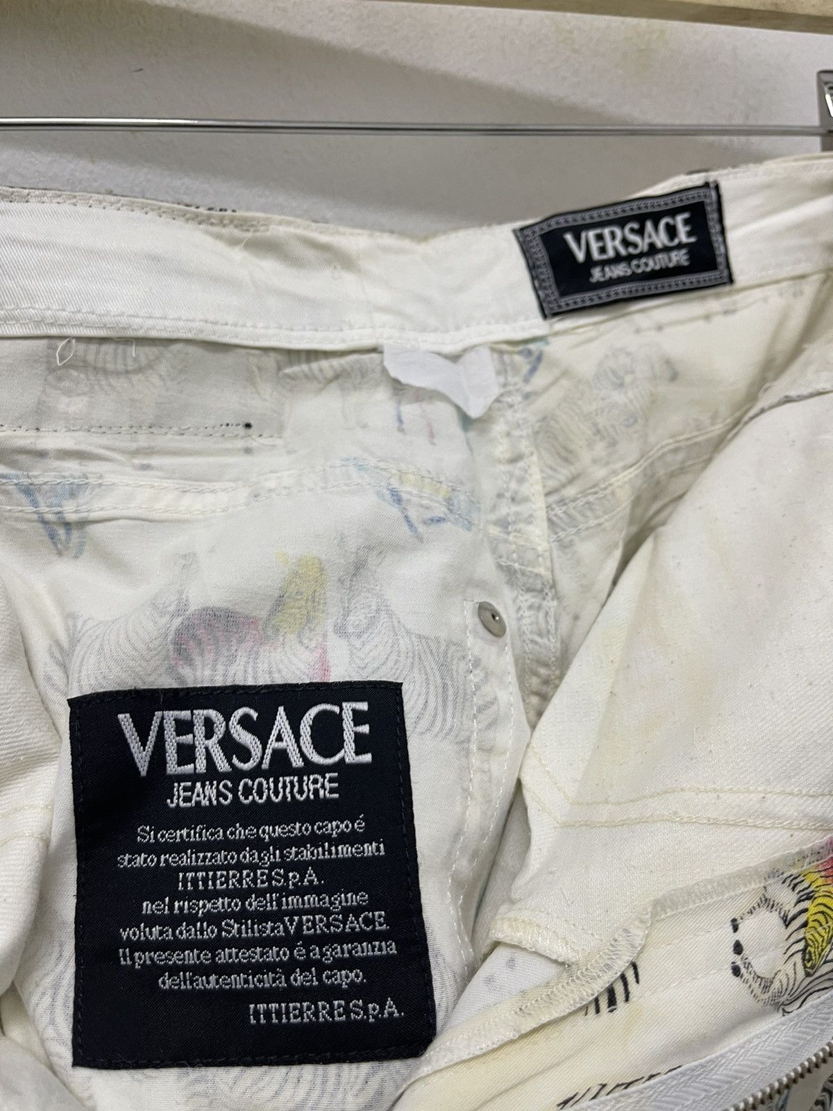 Versace Rare Vintage VERSACE JEANS COUTURE Rainbow Zebra All Over Size US 30 / EU 46 - 10 Thumbnail