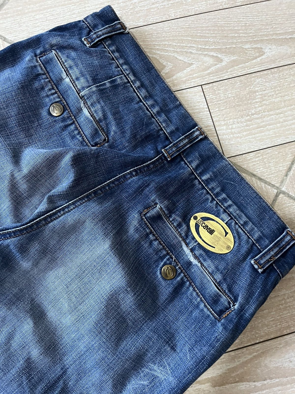 Roberto Cavalli Rare 2000s Cavalli distressed denim pants Size US 33 - 15 Thumbnail