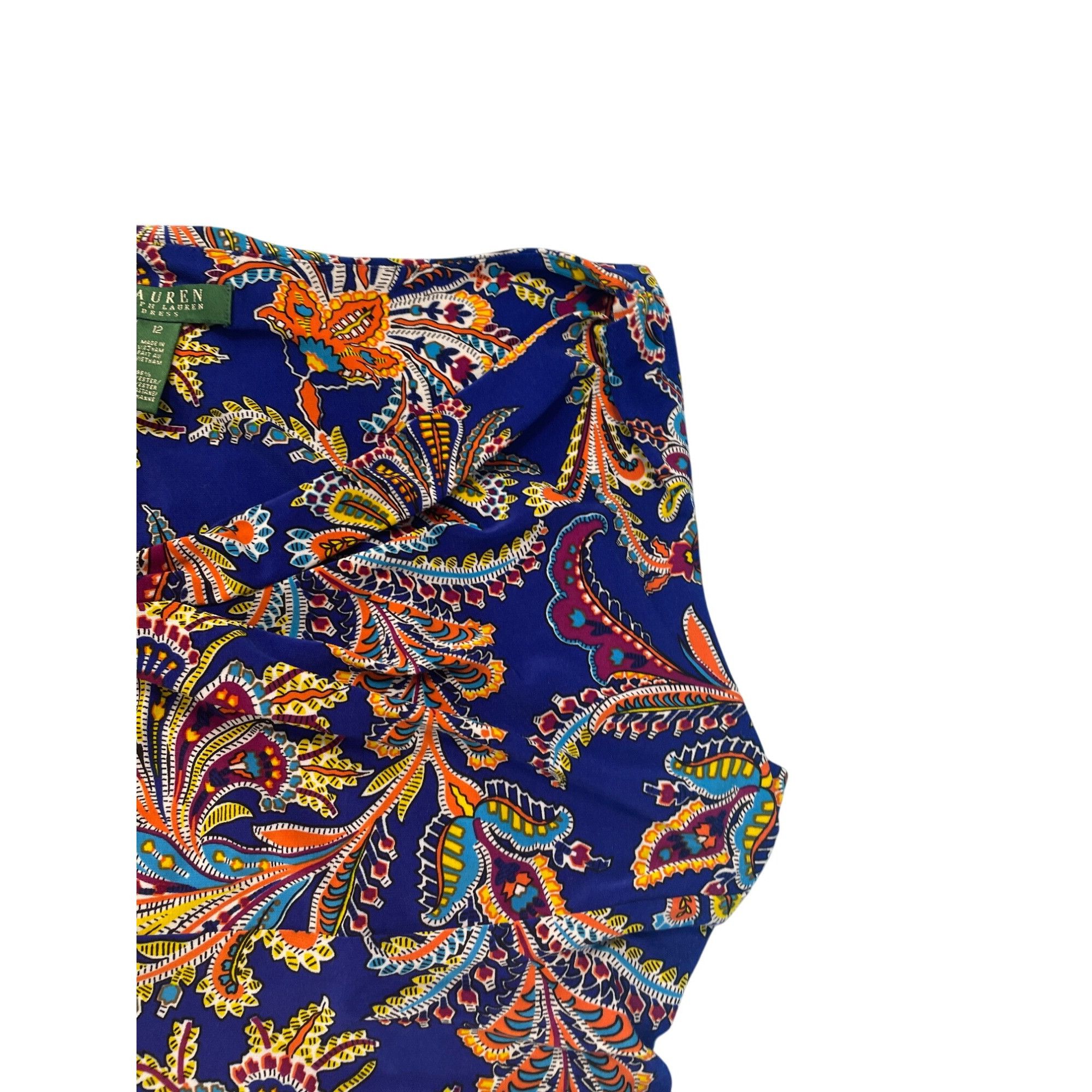 Ralph Lauren Lauren Ralph Lauren womans sleeveless blue paisley slip on d Size XL / US 12-14 / IT 48-50 - 4 Thumbnail