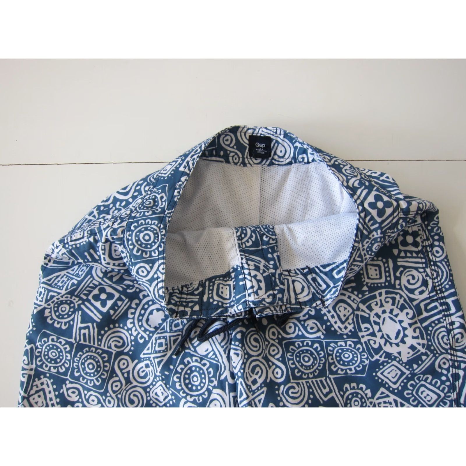 Gap GAP White Blue Floral Abstract Lined Pocket Beach Swim Surf Board Shorts Men XS Size US 27 - 4 Thumbnail
