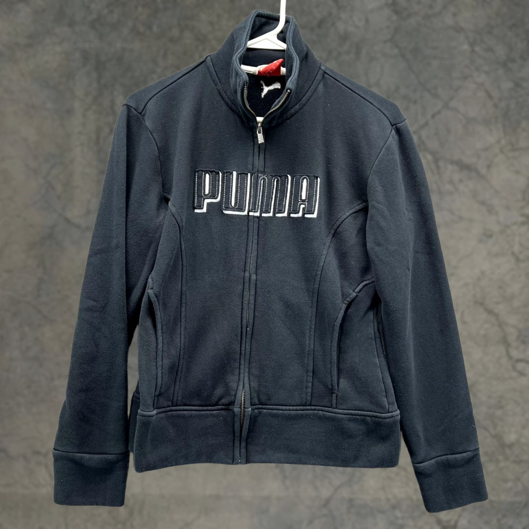 Puma Puma Sweater Women Medium Black Full Zip Fleece Sweatshirt Mock Neck Logo All Seasons Fall Winter Spring, Regular Fit, Casual Women Size M / US 6-8 / IT 42-44 - 1 Thumbnail