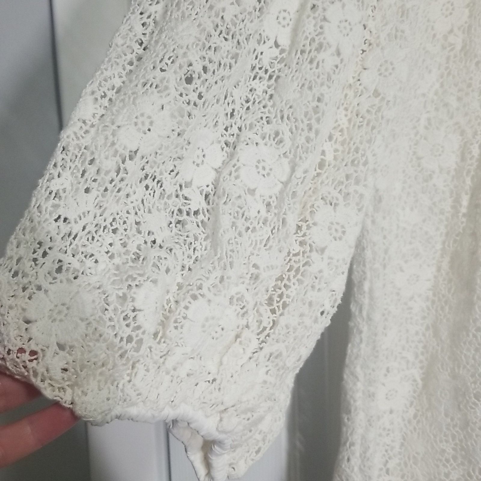 LoveShackFancy NWT LoveShackFancy Leira Lace Blouson-sleeve Mini Dress Size M / US 6-8 / IT 42-44 - 8 Thumbnail