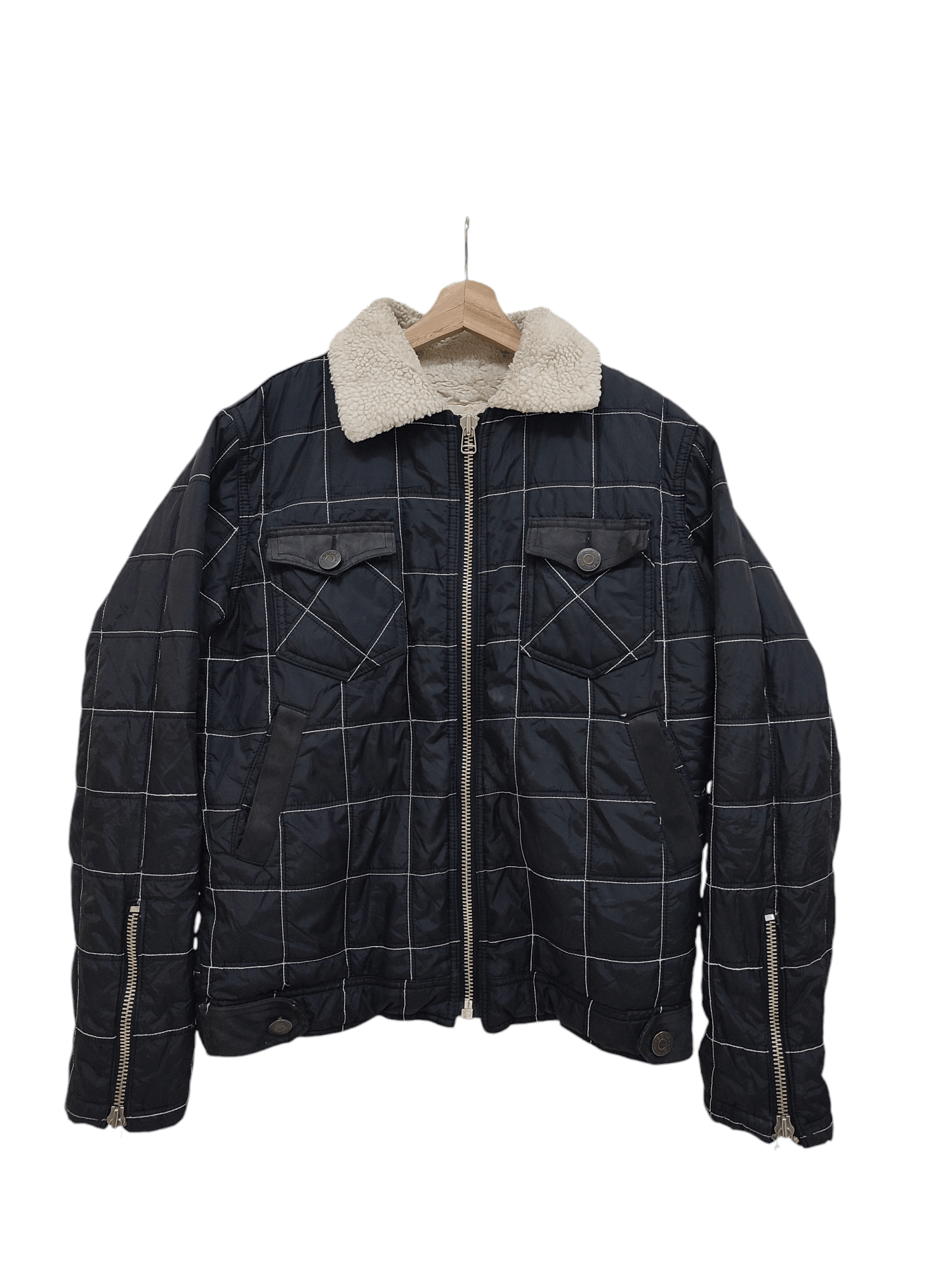 Rebel8 💥90s💥 Rebel Embroidery Sherpa Vintage Jacket Size US M / EU 48-50 / 2 - 2 Thumbnail