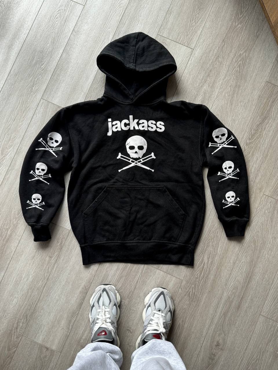00s Vintage Jackass Movie Promo Hoodie In Black