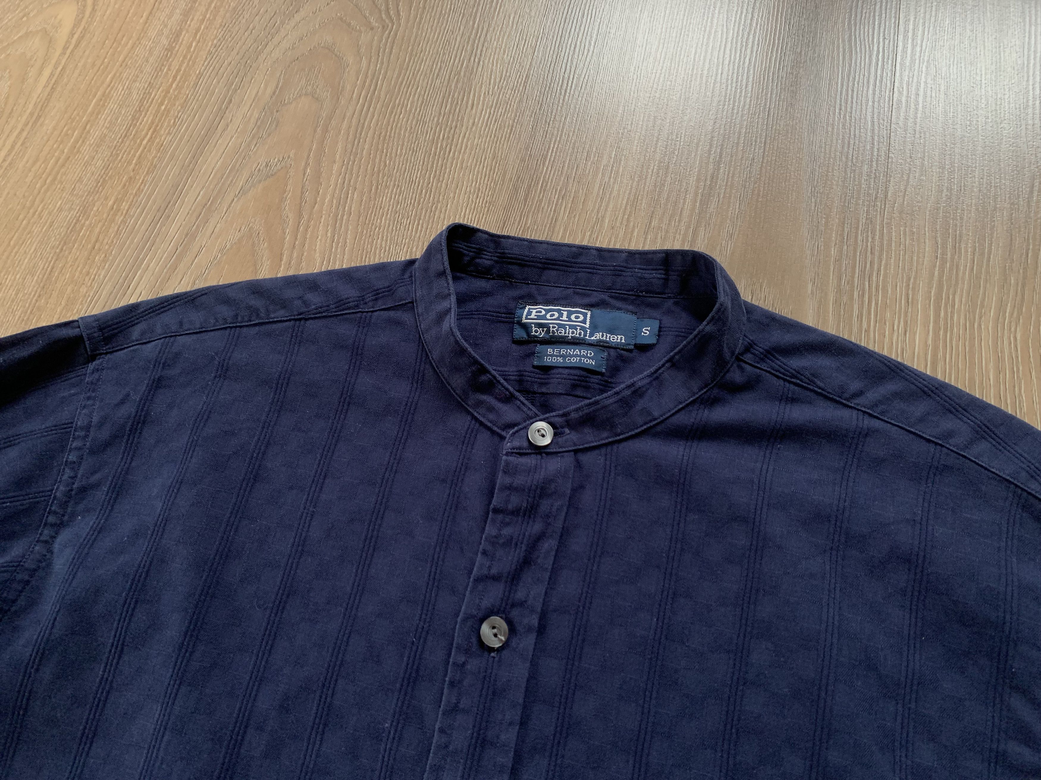 Polo Ralph Lauren Polo Ralph Lauren Bernard Band Collar Navy Blue Shirt Size US S / EU 44-46 / 1 - 4 Thumbnail