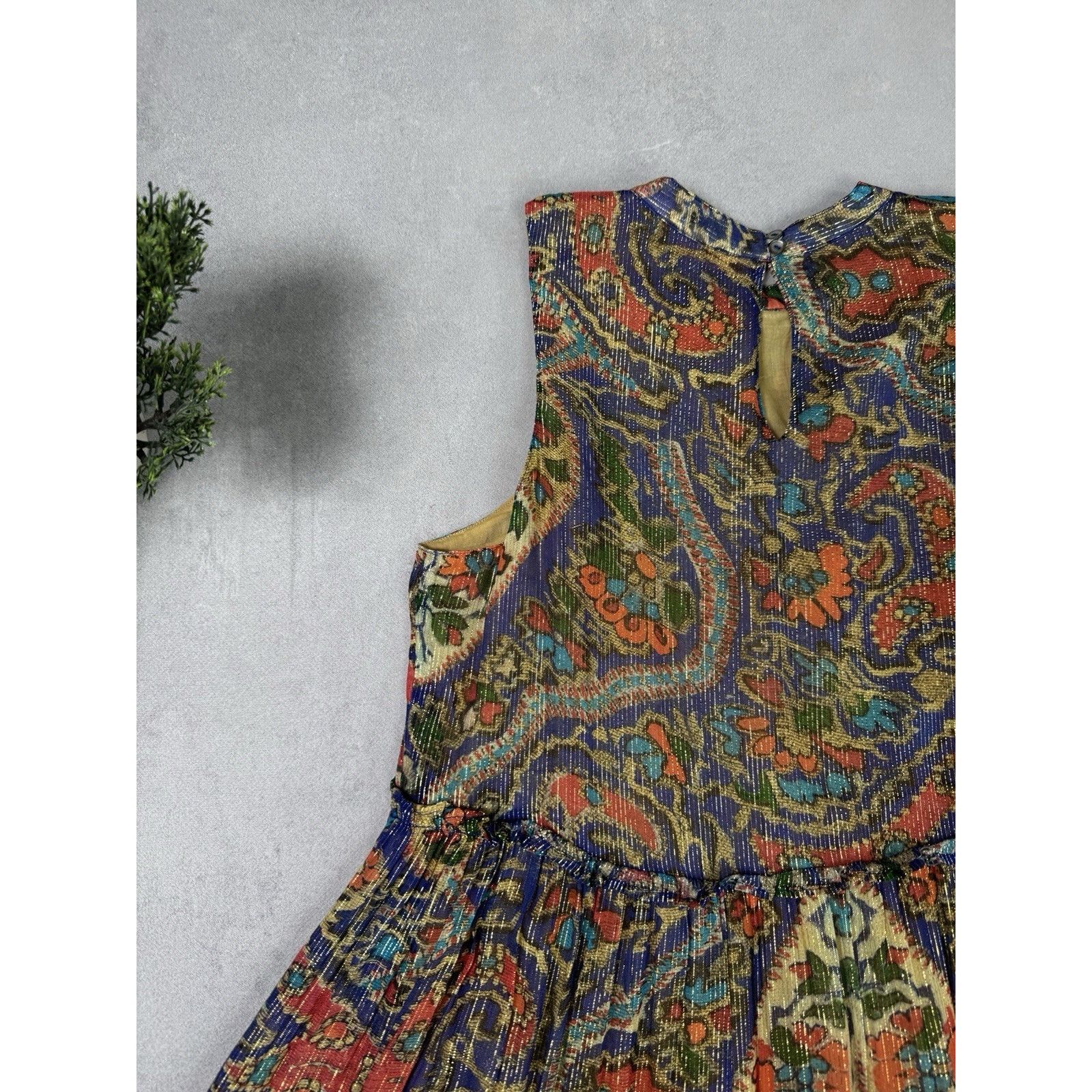 Oliphant OLIPHANT RUFFLE TIERED MAXI PERSIAN COBALT SIZE L DRESS Size L / US 10 / IT 46 - 14 Thumbnail