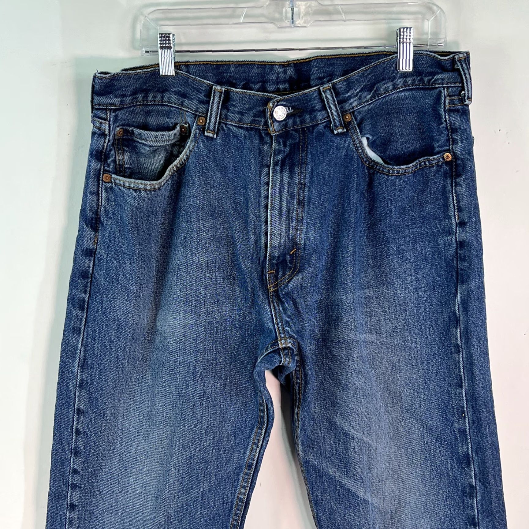 Levi's VINTAGE Levi's 505 Jeans Men's Mid Rise Straight Leg Blue Denim Size 36x34 Casual Size US 36 / EU 52 - 2 Thumbnail