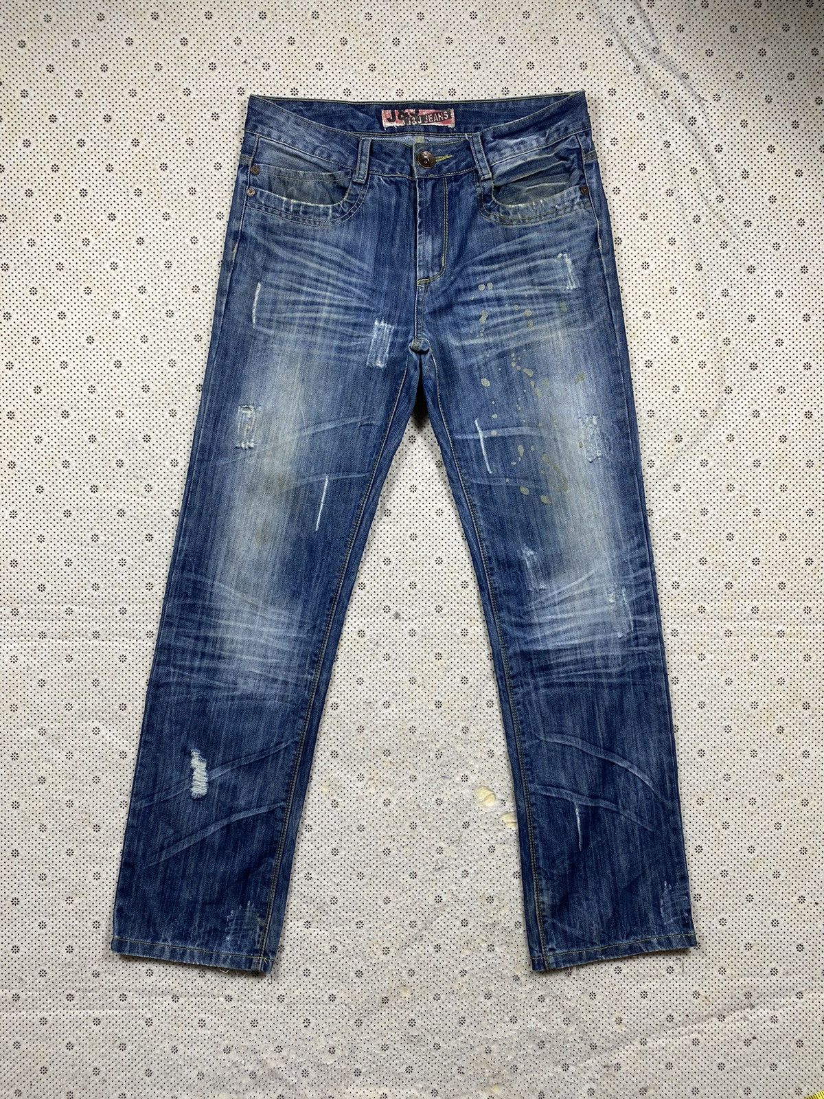 Hysteric Glamour × Japanese Brand Distressed Denim By J & J Jeans Size US 34 / EU 50 - 1 Thumbnail