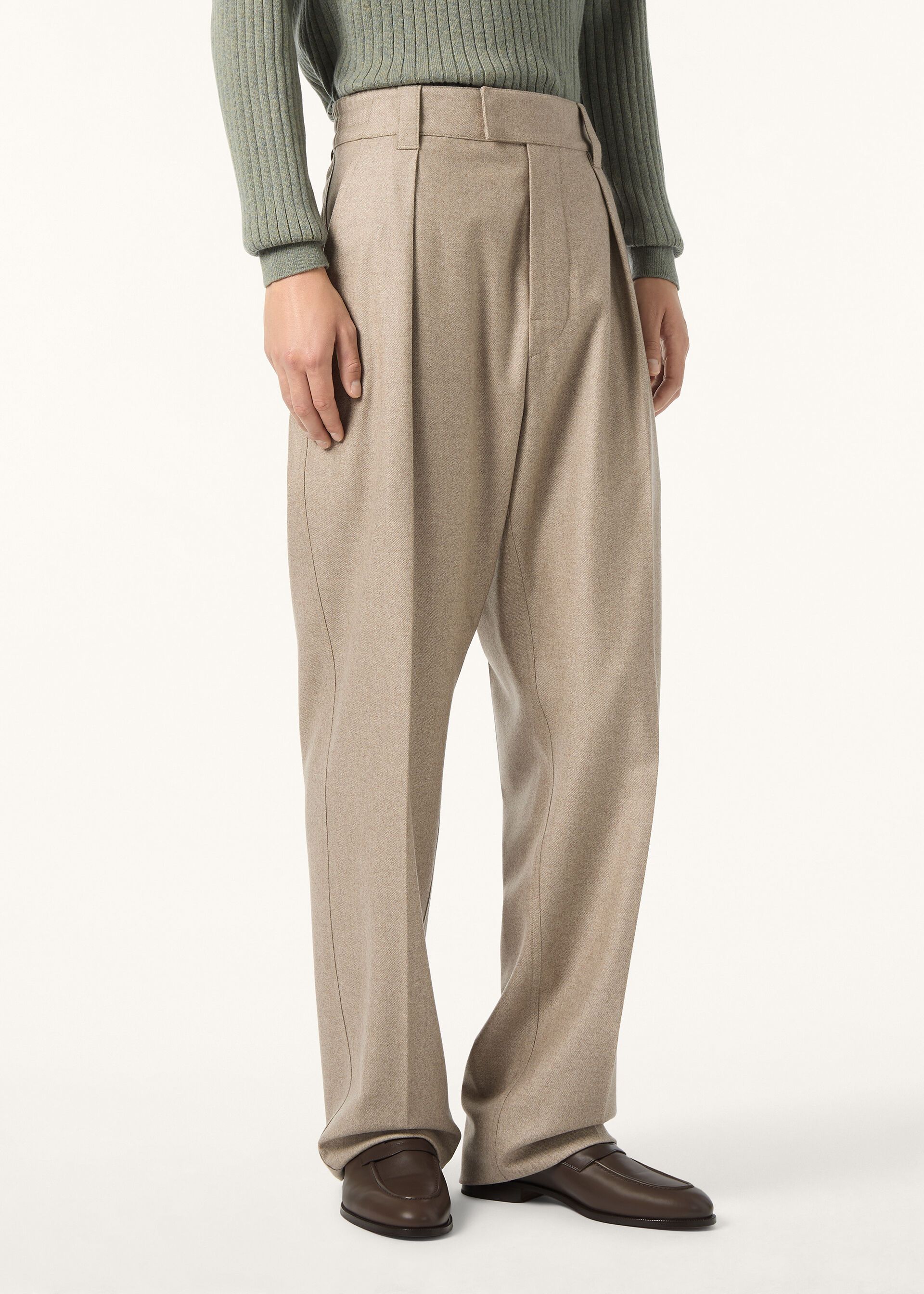 Loro Piana os11x0326 FAO7215 Reinga Pant in Grey Sand Size US 30 / EU 46 - 4 Thumbnail
