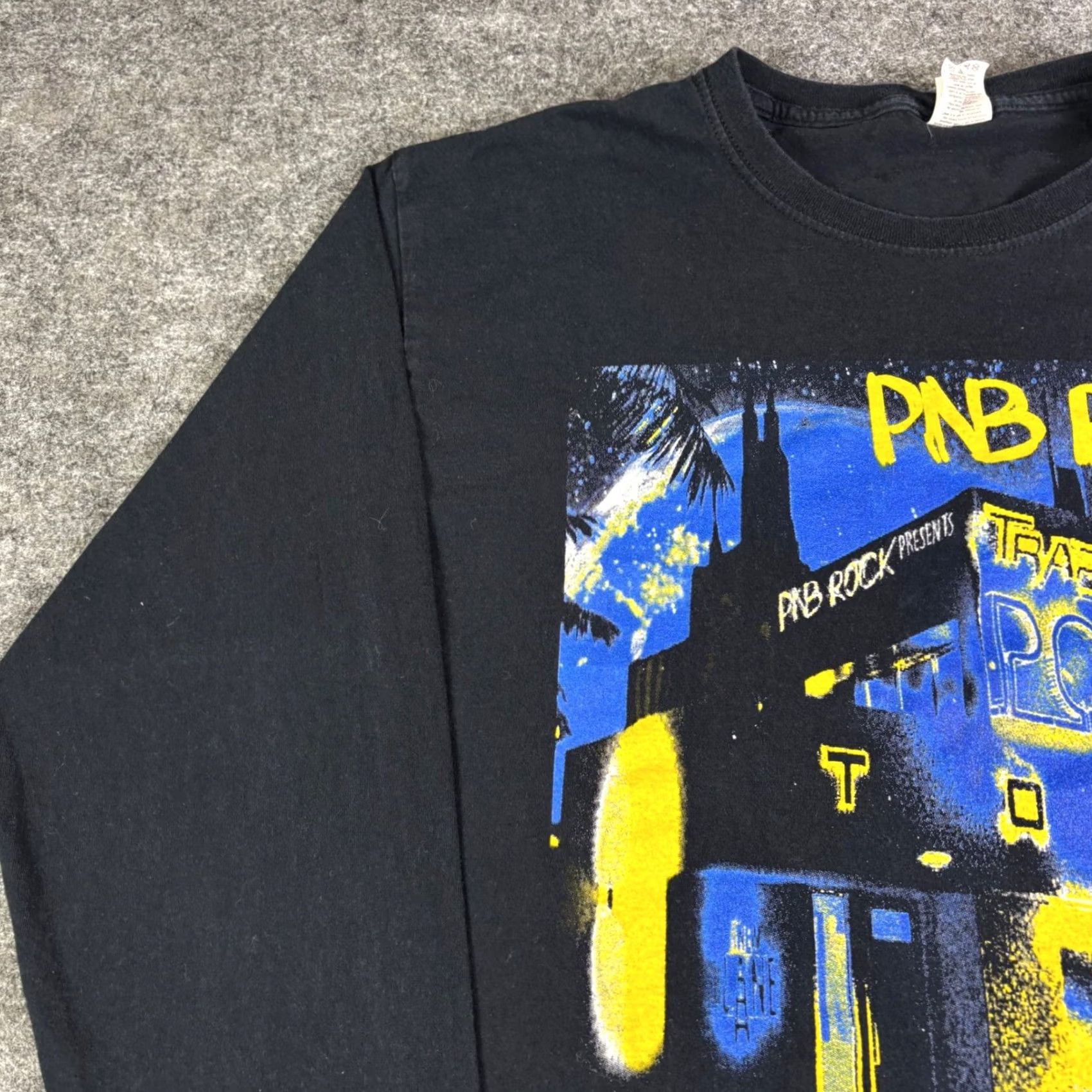 Vintage PnB Rock Trapstar Turnt Popstar Tour Long Sleeve Graphic T-Shirt Mens Large Black Crew Neck Logo Double-Sided Vintage No Size US L / EU 52-54 / 3 - 6 Thumbnail
