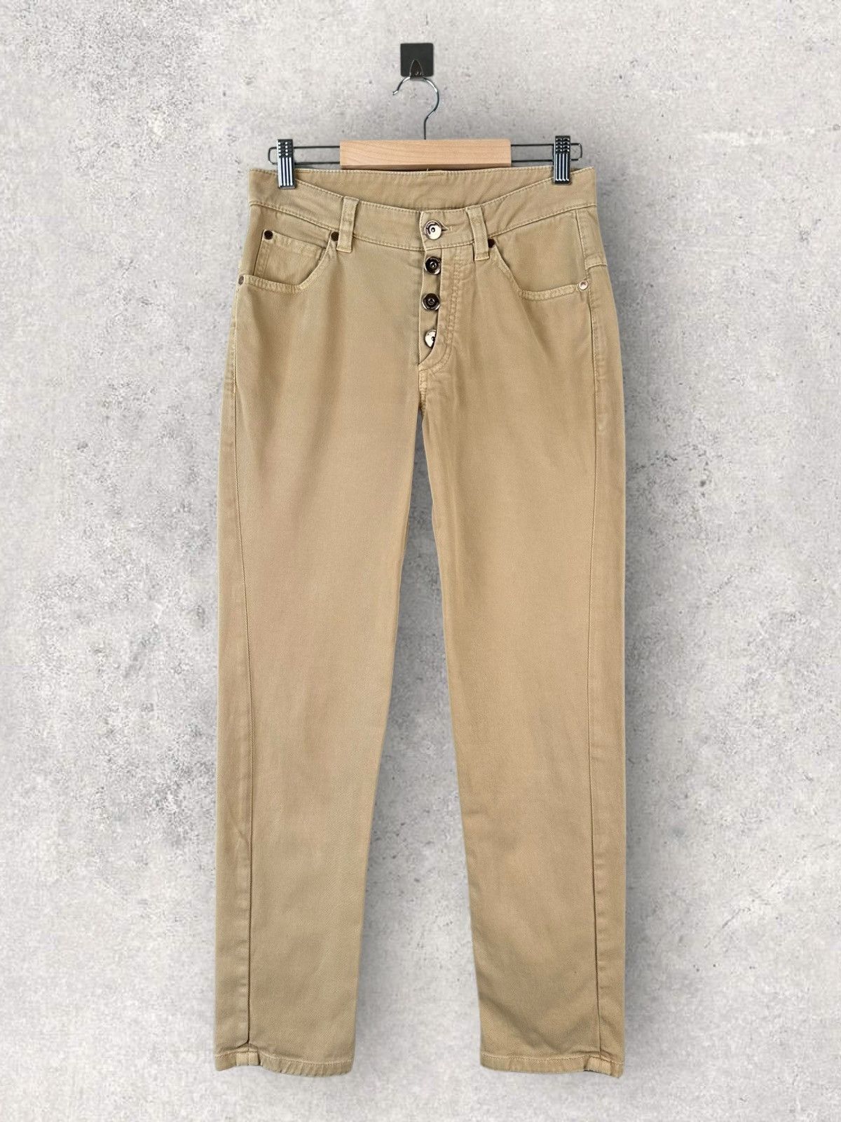 image of Brunello Cucinelli Womens Chino Pants Trousers in Beige (Size 26)