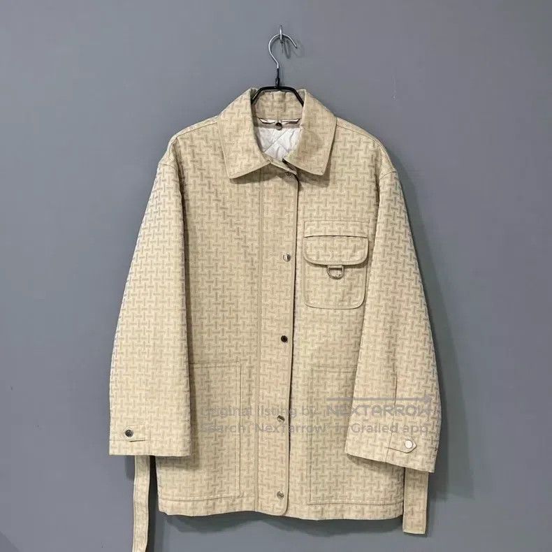 Hermes Hermes Quilted vest with removable sleeves beige coat Size XS / US 0-2 / IT 36-38 - 1 Thumbnail