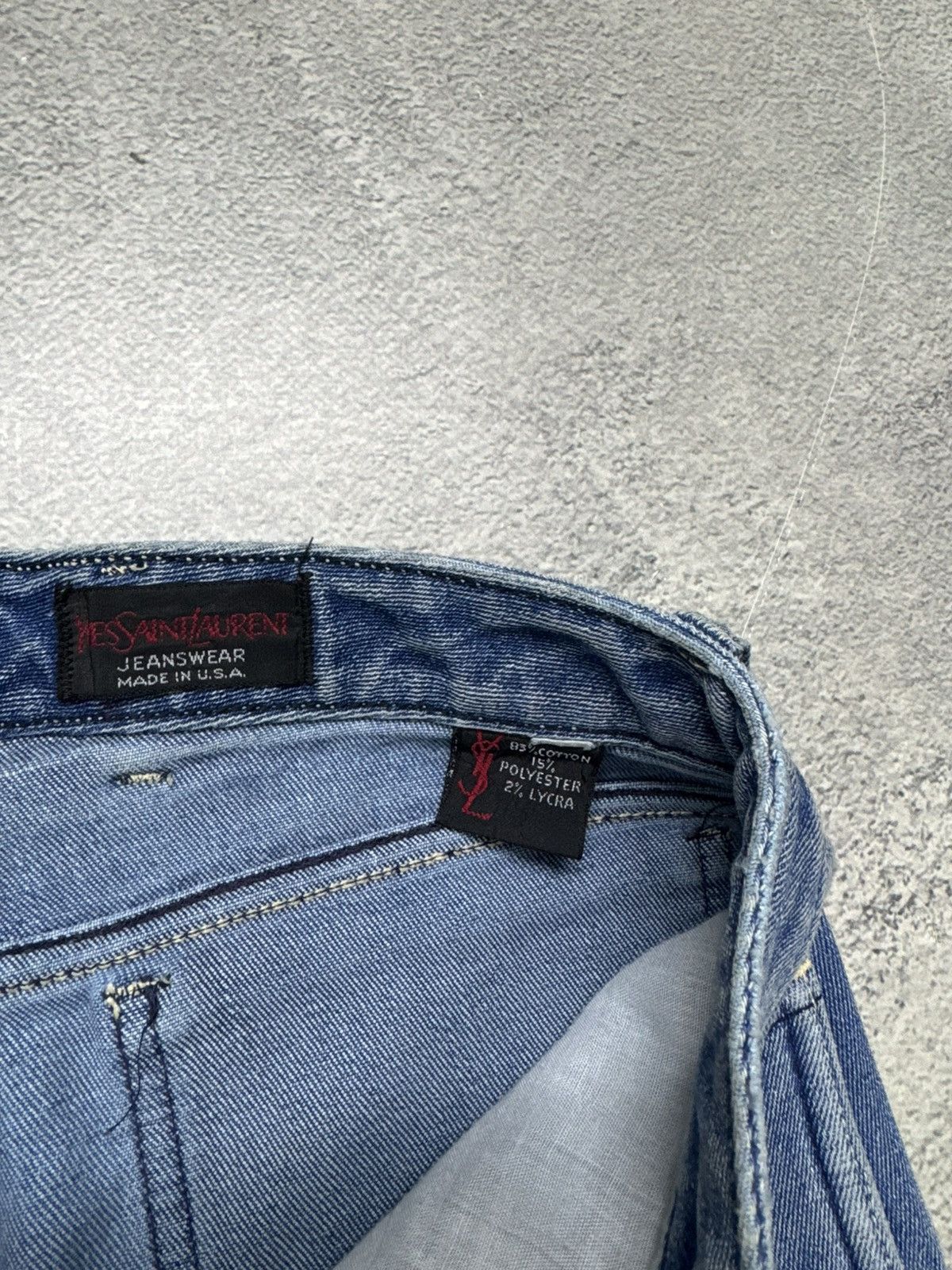 Yves Saint Laurent Vintage Y2k Yves Saint Laurent YSL Denim Shorts 00’s Size 32" / US 10 / IT 46 - 12 Thumbnail