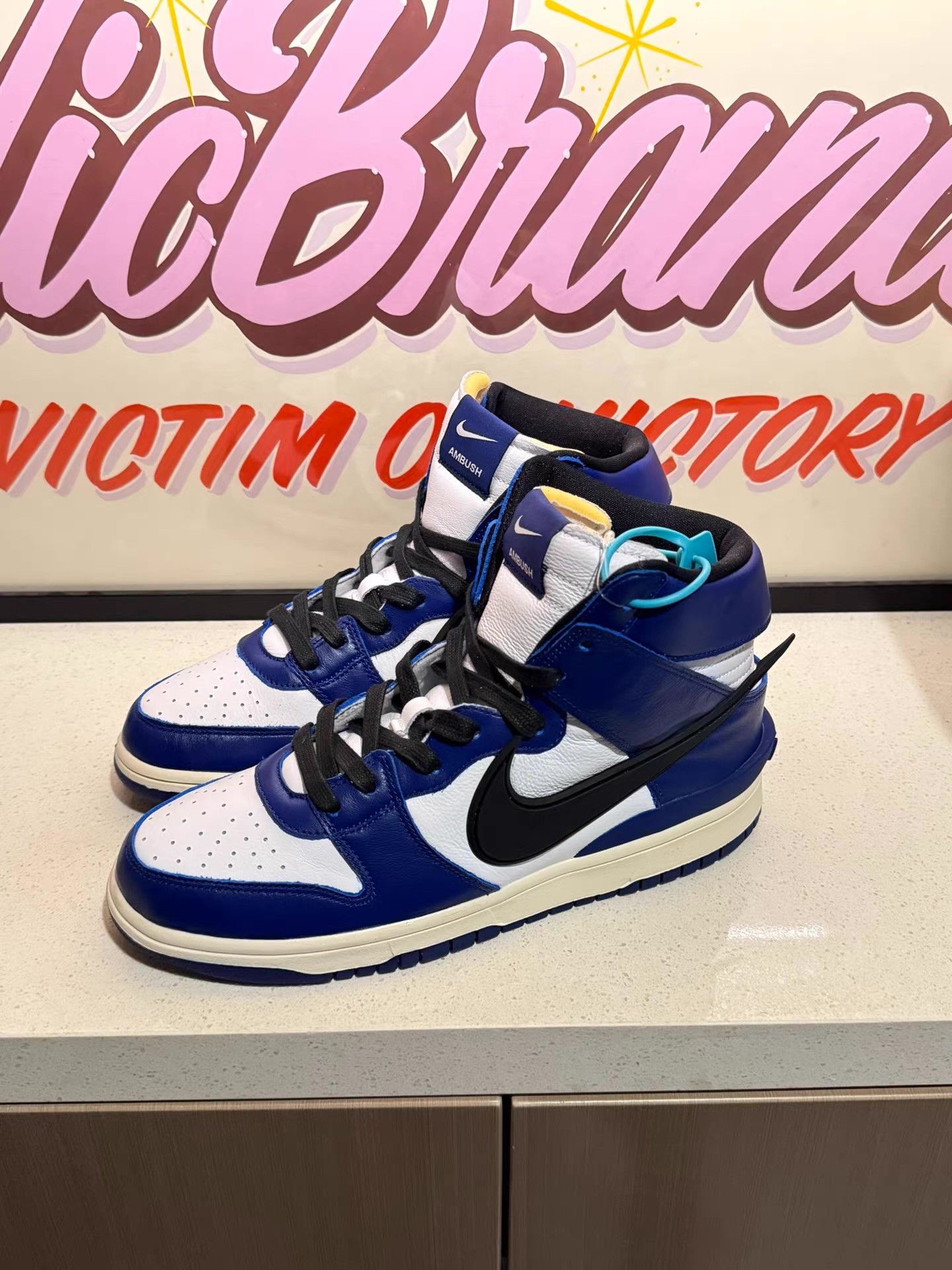 Nike AMBUSH x Nike Dunk Deep Royal high-top sneakers Ｑ20 Size US 9.5 / EU 42-43 - 1 Thumbnail
