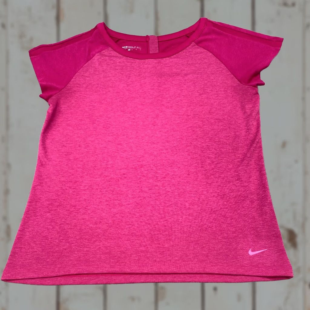 Nike Nike Golf Sandie Zip Top Women's XL Pink Short Sleeve Dri-Fit T-Shirt 6606 Size XL / US 12-14 / IT 48-50 - 1 Thumbnail