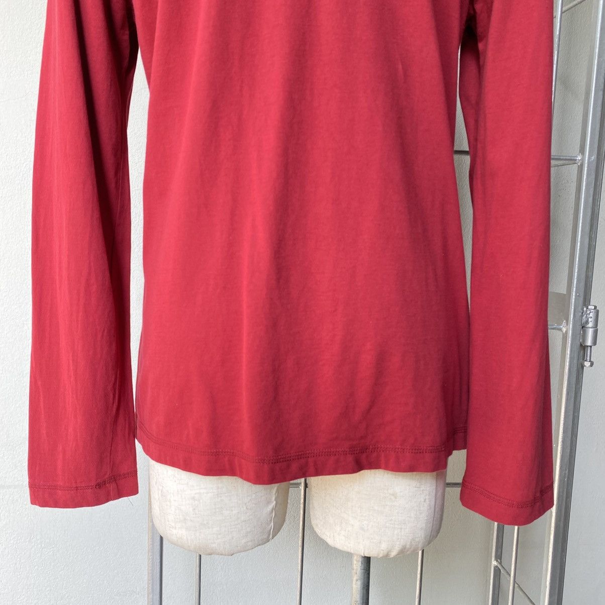 Marithe + Francois Girbaud MARITHE FRANÇOIS GIRBAUD Red Zip-Detail Long Sleeve Shirt Size US L / EU 52-54 / 3 - 22 Thumbnail