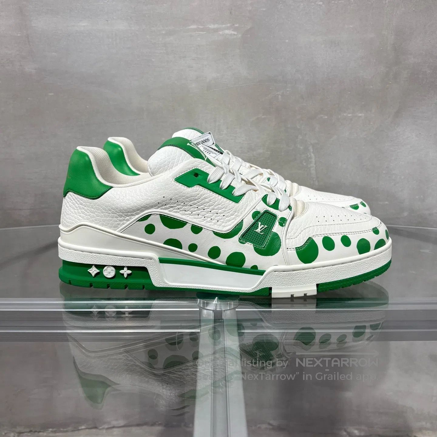 Louis Vuitton Louis Vuitton Trainer Yayoi Kusama White and Green shoes Size US 10.5 / EU 43-44 - 4 Thumbnail