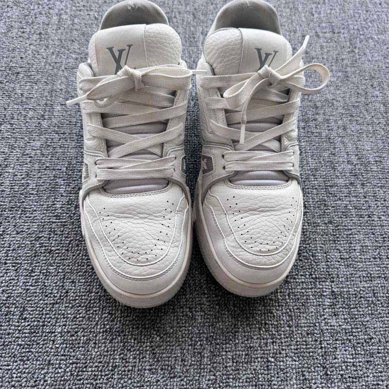 Louis Vuitton Louis Vuitton White Cement Low-Top Trainers -2508 Size US 7.5 / EU 40-41 - 2 Thumbnail