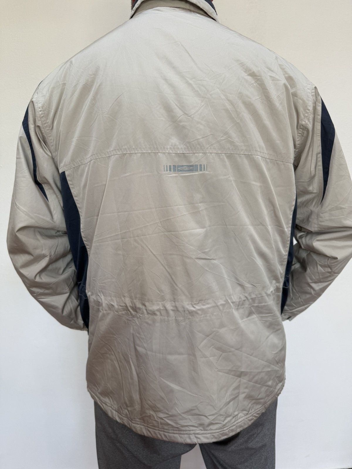 Umbro Vintage Umbro Y2K Grey & Navy Fleece Lined Jacket (S) Size US S / EU 44-46 / 1 - 2 Thumbnail