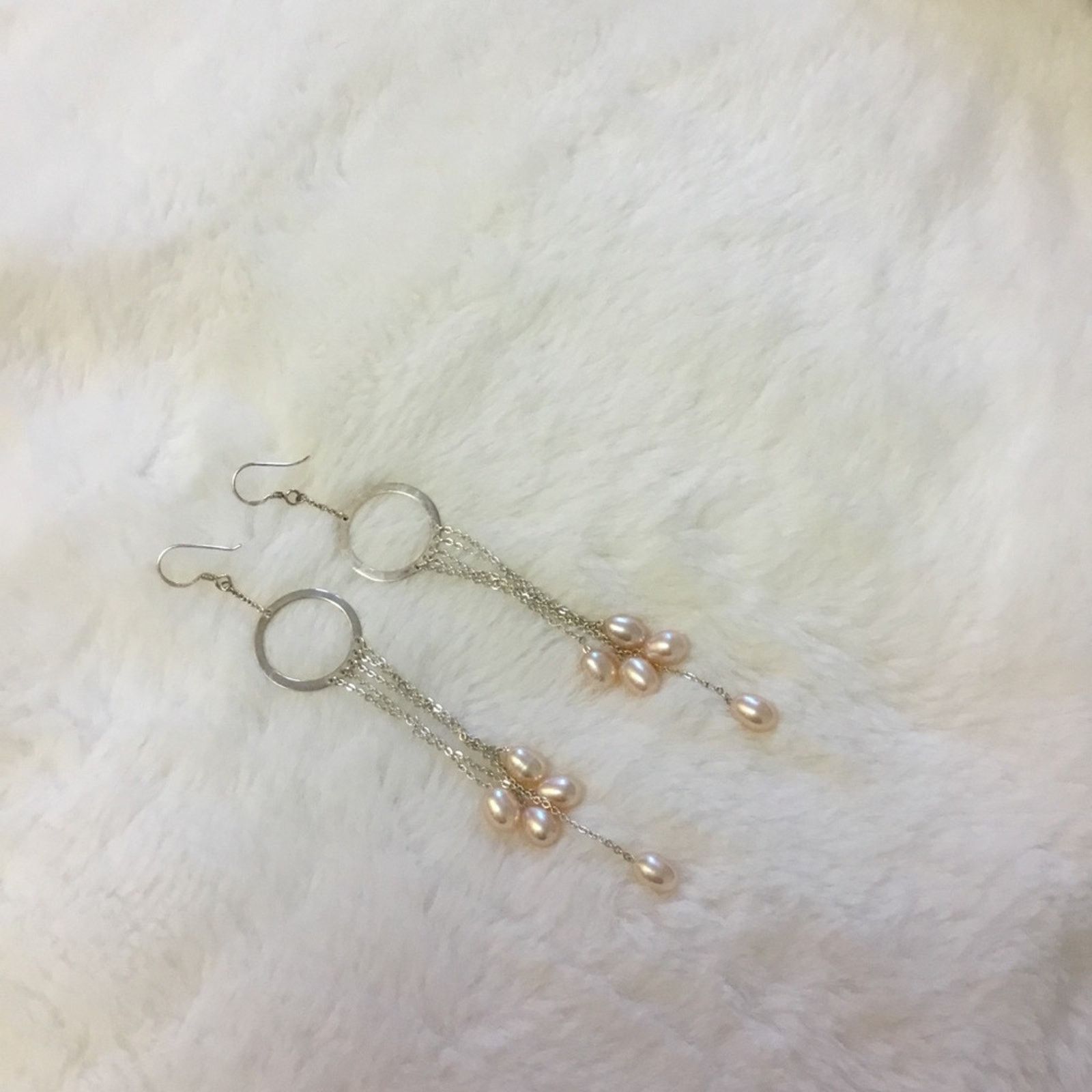 Other Silver Multi-Pearl Dangle Earrings Size ONE SIZE - 3 Thumbnail